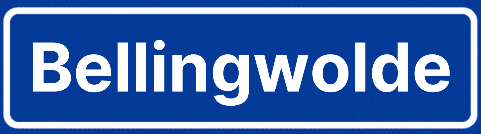 Bordered Dutch Road Sign - Bellingwolde